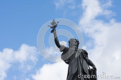 French statue of Liberty in Place de la Republique Stock Photo
