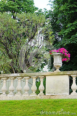 French style garden, Jardin du Luxembourg Stock Photo