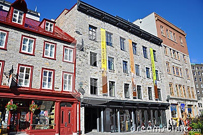 French Style House in Old Quebec City Editorial Stock Photo
