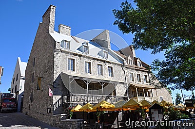 French Style House in Old Quebec City Editorial Stock Photo