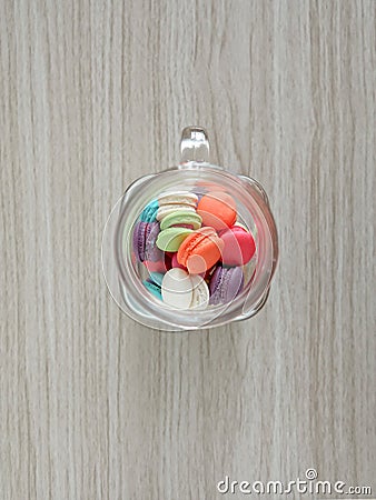 French sweet meringue-based confection called macarons Stock Photo