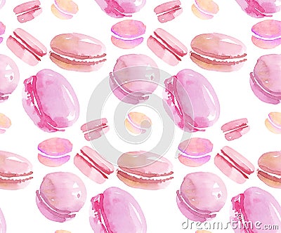 French sweets handdrawn concept. Cartoon Illustration