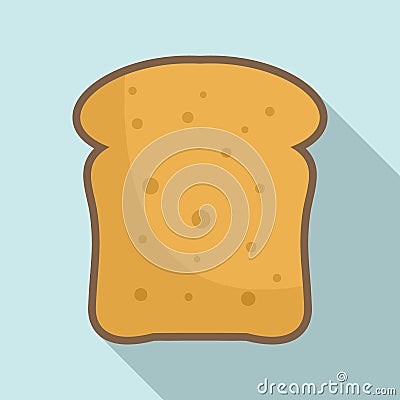 French toast icon, flat style Vector Illustration