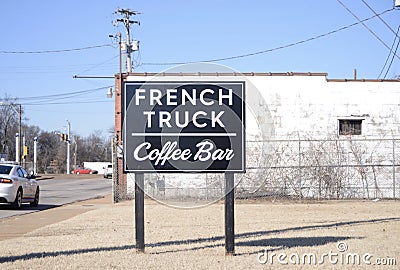 French Truck Coffee Bar Sign, Memphis, Tennessee Editorial Stock Photo