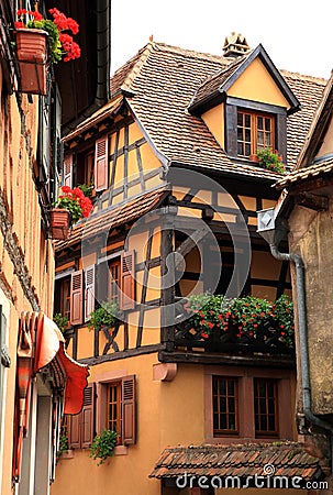 French village, Alsace, France Stock Photo