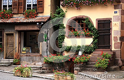 French village, Alsace, France Stock Photo