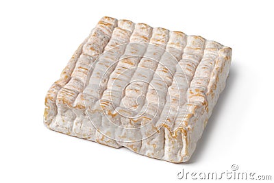 French whole single Vieux Pane cheese on white background close up Stock Photo