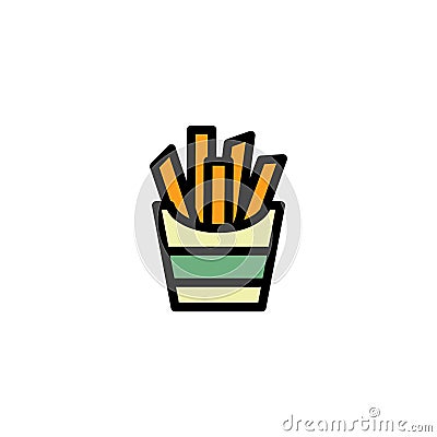 Frenchfries. Vector illustration decorative design Vector Illustration