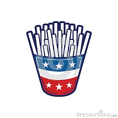 Frenchfries. Vector illustration decorative design Vector Illustration