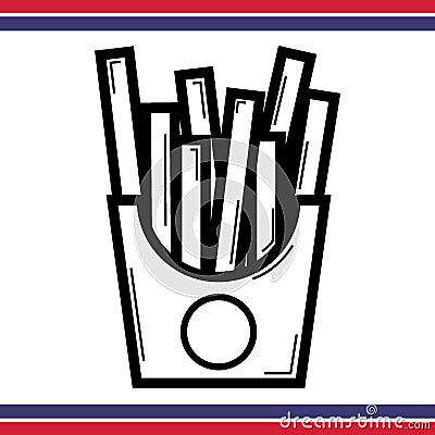 Frenchfries. Vector illustration decorative design Vector Illustration