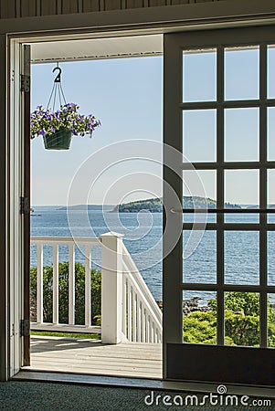 Frenchmans Bay at Bar Harbor Maine Stock Photo