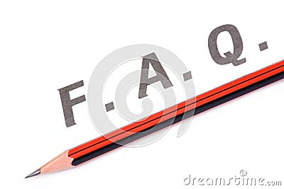 Frequently Asked Questions Stock Photo