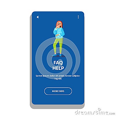 Frequently Asked Questions Faq Help Service Vector Vector Illustration