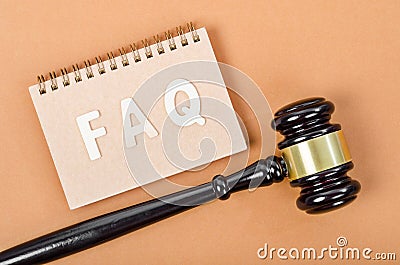 Frequently Asked Questions Law concept. Stock Photo
