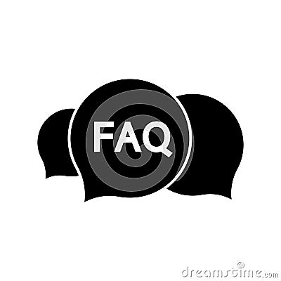 Frequently asked questions vector icon. FAQ illustration sign. Computer with question symbol. Vector Illustration