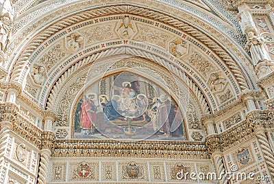Fresco at Il Duomo Florence, Italy Stock Photo