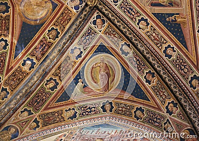 Siena Baptistery - Fresco of Jesus Christ Stock Photo