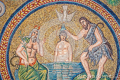 Fresco Mosaics in Ravenna Stock Photo