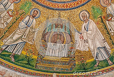 Fresco Mosaics in Ravenna Stock Photo