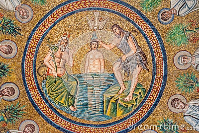 Fresco Mosaics in Ravenna Stock Photo