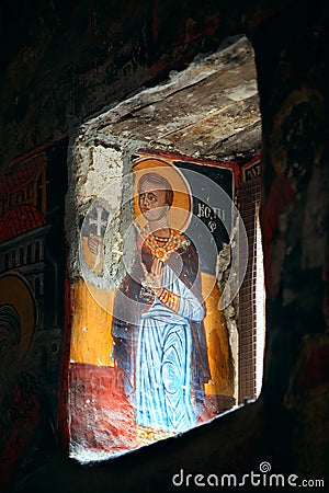 Fresco in Sumela Monastery Stock Photo