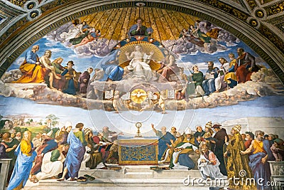 The fresco of the 16th century in the Vatican Museum. Editorial Stock Photo