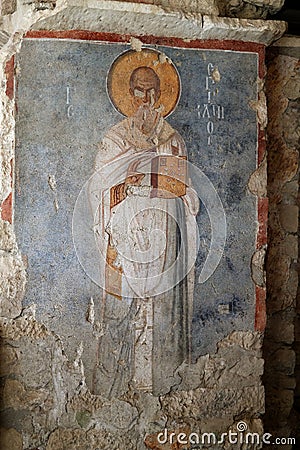 Frescoes Church of St. Nicholas. Stock Photo