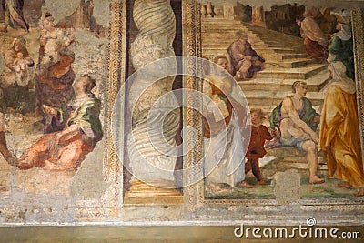 Basilica of the Four Holy Crowned Ones in Rome, Italy Editorial Stock Photo