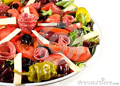 Fresh Antipasto Salad Stock Photo