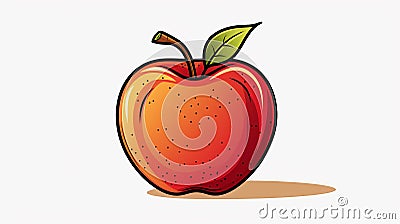 Fresh Apple on White Background - Crisp Fruit, Healthy Snack, Minimalist Food Stock Photo. Stock Photo
