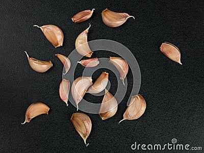 Fresh Aromatic Cloves of Garlic Stock Photo