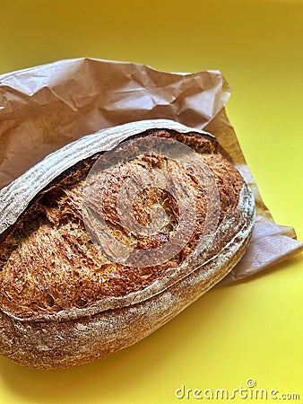 fresh artisan bread, sourdough bread, crusty bread Stock Photo