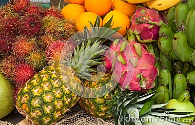 Fresh Asian Fruits Stock Photo