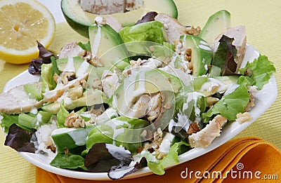 Fresh avocado salad Stock Photo