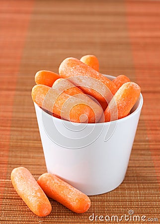 Fresh baby carrots Stock Photo