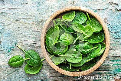Fresh baby spinach leaves Stock Photo