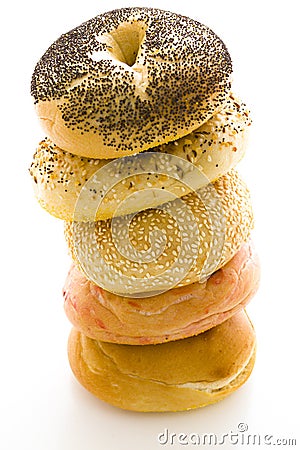 Fresh bagels Stock Photo