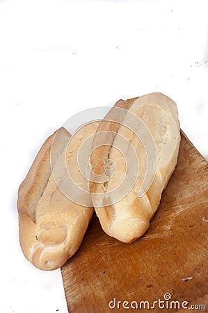 Fresh baguette on display Stock Photo