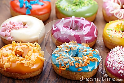 Fresh baked donuts Stock Photo