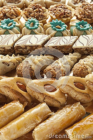 Fresh baked Moroccan cookies Stock Photo