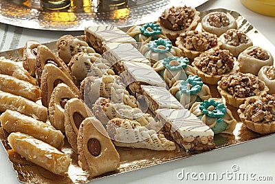 Fresh baked Moroccan cookies Stock Photo