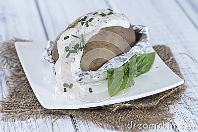 Fresh Baked Potatoe Stock Photo