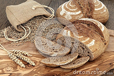 Fresh Baked Rye Bread Stock Photo