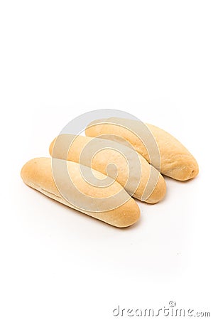 Fresh baked white rolls Stock Photo