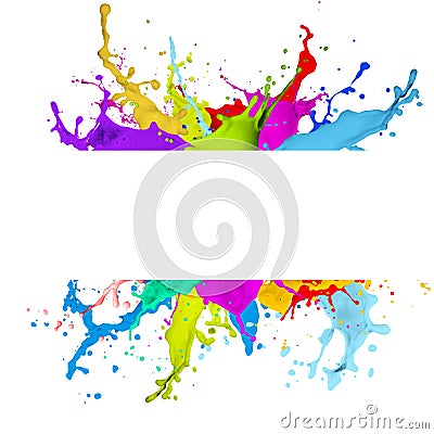 Fresh banner with colorful splash effect Stock Photo
