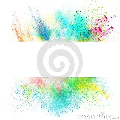 Fresh banner with colorful splash effect Stock Photo