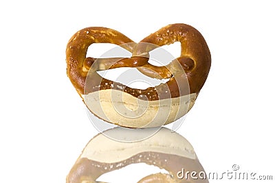 Fresh Bavarian pretzel for breakfast Stock Photo