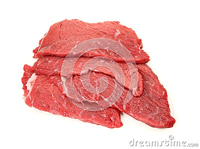 Fresh beef schnitzel Stock Photo