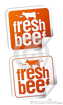 Fresh beef stickers Stock Photo