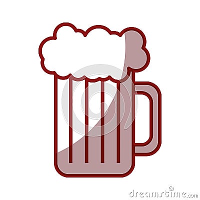 Fresh beer jar isolated icon Vector Illustration